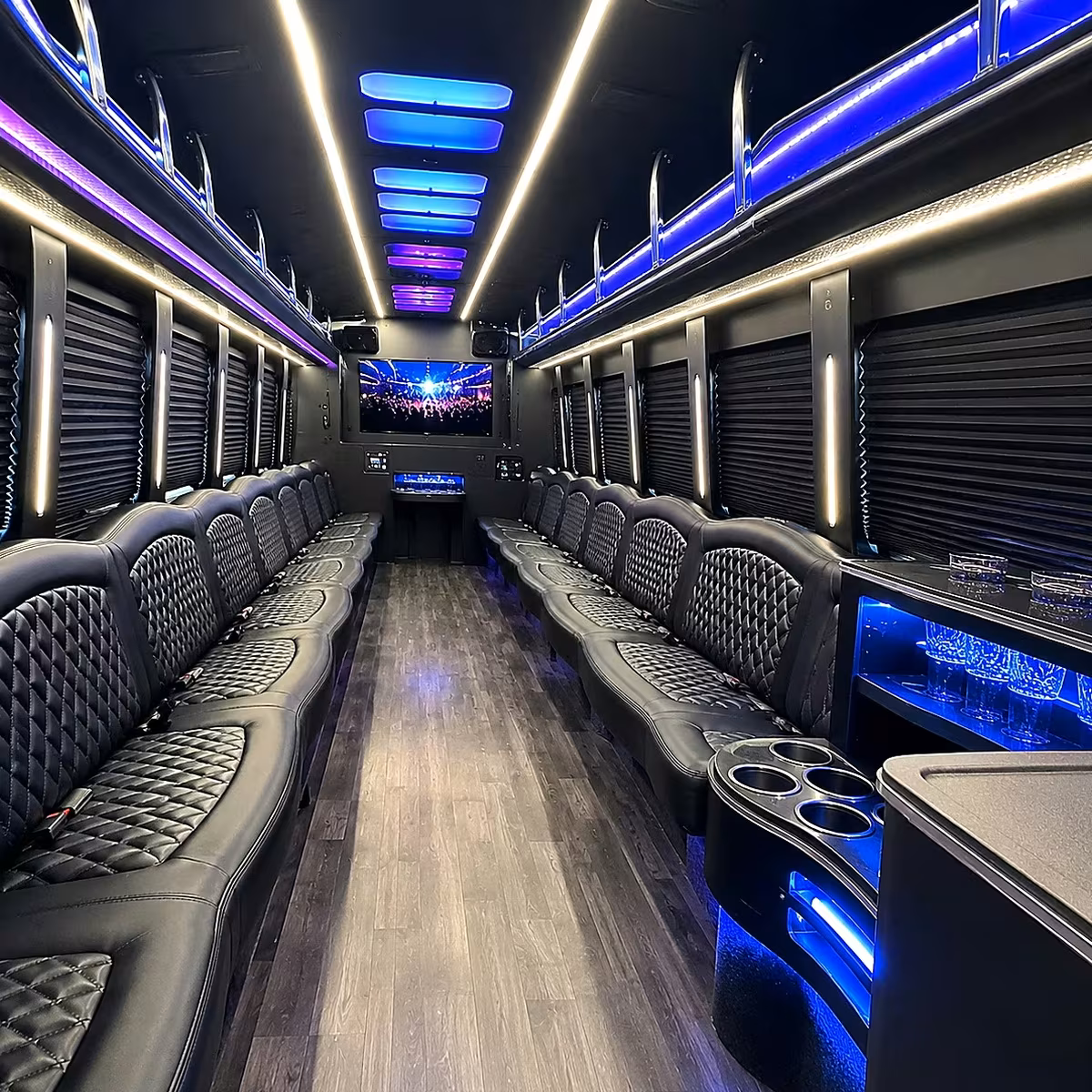 anchorage party bus rentals for chilkoot charlie s and arena shows