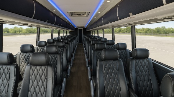 anchorage 54 passenger charter bus inside