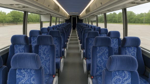 anchorage 55 passenger charter bus inside
